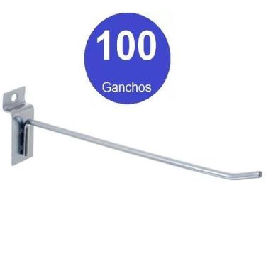 Imagem de 100 Ganchos Expositor Canaletado Top Reforçado 10.15 Ou 20cm - Arte Pr