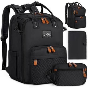 Imagem de Mochila para fraldas RAINSMORE Large à prova d'água com trocador