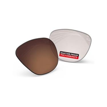 Imagem de iLikeo Lentes de reposição PRO+ policarbonato não polarizadas para óculos de sol Oakley Frogskins OO9013 - marrom fotocromático-azul bloco de luz