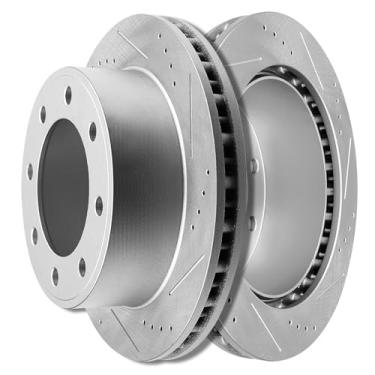 Imagem de SCITOO Kits de rotores de freio a disco 54074 Rotores de freio ventilados traseiros aptos para Ford para excursão 2000-2005, para Ford para F-250 Super Duty 1999-2004, para Ford para F-350 2003-2004