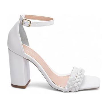 Imagem de Sandália Feminina Salto Alto Branca Torricella Genero:Feminino;Cor:Branco;Tamanho:39