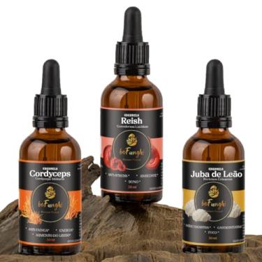 Imagem de Kit 3 Extratos Cogumelos Funcionais - Reishi + Juba de Leão + Cordyceps 30ml | BeFunghi