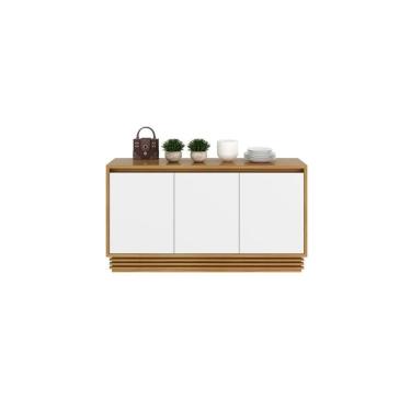 Imagem de Buffet de Sala Jantar BB2610 3 Portas Natural/Off White - Tecno Mobili