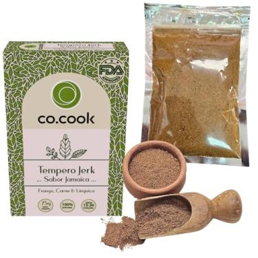 Imagem de CoCook Tempero 100% Natural Jerk Apimentado Carne Frango Linguiça Sabor Jamaica 75g Sem Sódio Rende até 25 porções Zero Glúten, Zero Lactose, Zero Conservantes, Zero Corantes