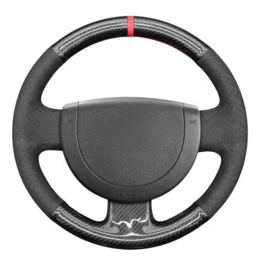Imagem de MEWANT Capa de volante costurada à mão para Fiesta MK6 2002-2008/Fusion 2002-2012/Transit Connect 2002-2013 Acessórios de volante para Fiesta MK6