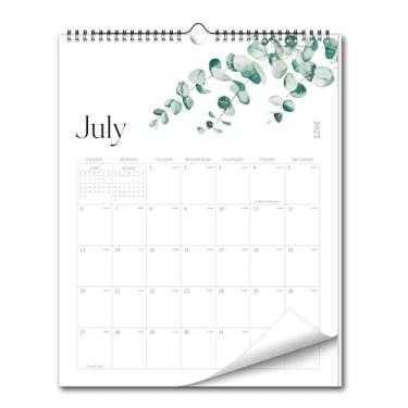 Imagem de Calendário de parede estético de 2025, calendário vertical de 18 meses, de julho de 2025 a dezembro de 2026, 36,8 cm x 29,2 cm, moderno para pendurar na parede para escola, casa, escritório para