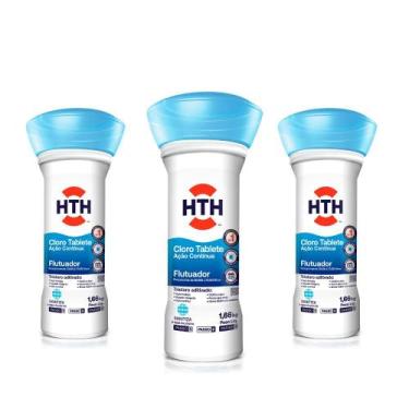 Imagem de Kit Três Unidades De Cloro Flutuador Advanced 1,66g HTH