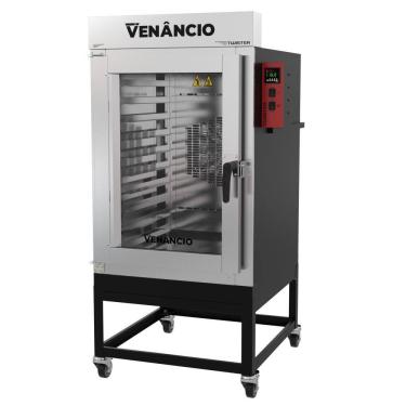 Imagem de Forno Industrial Turbo Elétrico Venâncio Twister 10 Esteiras Exterior e Interior em Aço Carbono com Cavalete Monofásico 220V FVT10E