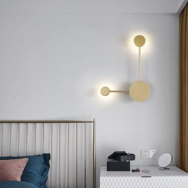 Imagem de GZZBMY Arandelas de parede modernas de LED de metal acrílico para iluminação de parede luminárias de parede nórdicas minimalistas para sala de estar interna quarto corredor decoração de escritório