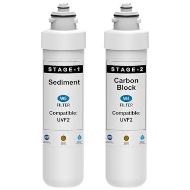 Imagem de Kit de substituição de filtro de 2 estágios compatível com Brio UVF2 e refrigerador de água da marca A