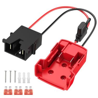 Imagem de Kzreect Adaptador De Bateria Compatível Com Milwaukee 18V, Kit Conversão, Porta-Fusível E Conector Chicote Elétrico Fisher-Price 12V