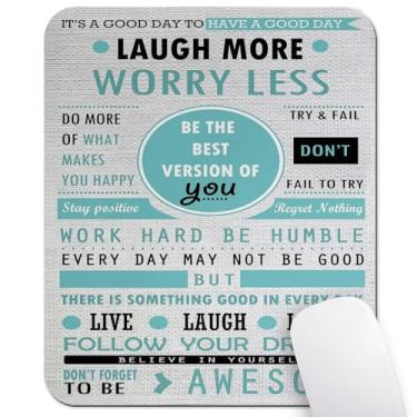 Imagem de Mouse pad personalizado Wknoon inspirador citações Ria Mais Preocupações Menos Não Esqueça de Ser Incrível Design Personalizado Mouse Pad, Trabalho Rígido Ser Humilde Siga Seus Sonhos Live Ria Amor Citação Motivacional Mouse Pads
