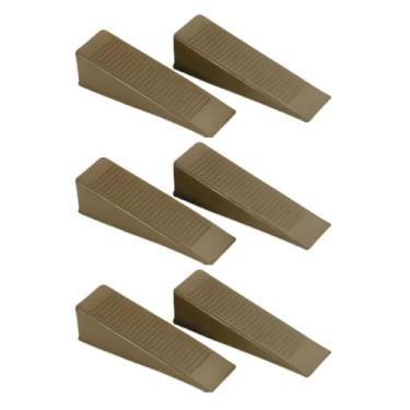 Imagem de Kit 6 Calço Aparador de Porta Peças Trava Porta Proteção Batente Rolha Todos os Pisos Chão Anti Deslizante com Frisos Travador Cunha Anti Impacto Resistente Porta de Correr