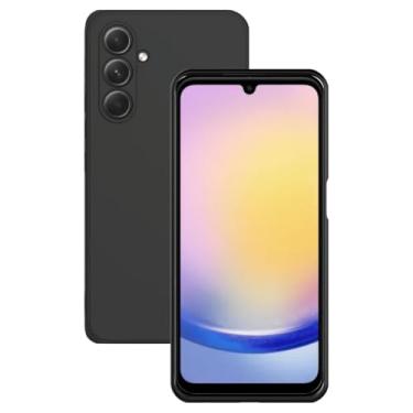 Imagem de Capa Capinha Case Premium Anti Impacto Aveludada Preta com Proteção de Câmera para Samsung Galaxy A25