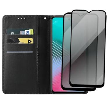 Imagem de Capa Carteira Flip Case para Samsung Galaxy M54 com 2 Películas de Proteção Privacidade, Preto