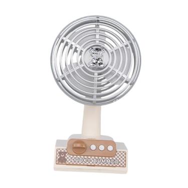 Imagem de Ｂｅｓｇａ Ventilador de mesa portátil de 3 velocidades, design, ventilador de refrigeração pessoal, recarregável por USB, para casa, carro, acampamento, Branco
