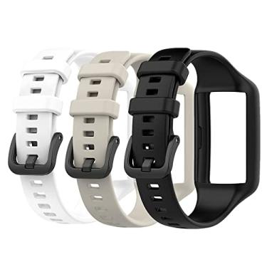 Imagem de Muovrto Pulseira de relógio para Huawei Band 6/Band 7, pulseira de silicone esportiva de substituição para Honor Band 6/Band 7