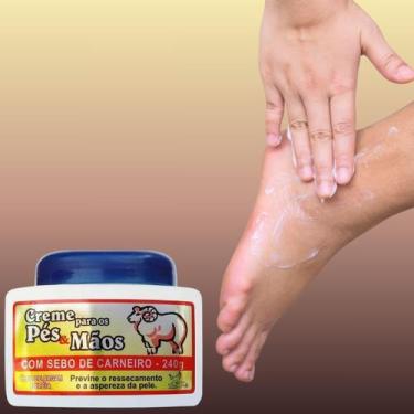 Imagem de Creme para Pés e Mãos com Sebo de Carneiro 240g  Sara July - San Jully