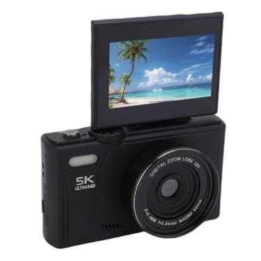 Imagem de Serounder Câmera Digital de 5k 75MP Com Tela Flip, Câmera de Vlogging de Foco Automático para o YouTube, Zoom de 18x, Detecção de Rosto de Sorriso, para Adolescentes e Iniciantes (Preto)