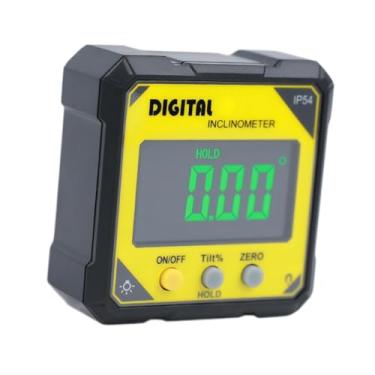 Imagem de IEUDNS Medidor de ângulo digital, medidor de ângulo, inclinômetro digital portátil, resistente e à prova d'água para carpinteiros e construção
