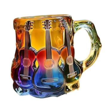 Imagem de Ｂｅｓｇａ Caneca de café com arte de guitarra, enfeite de mesa, decoração de casa, versátil, criativa, de resina, para prateleira, estúdio, quarto, escritório, Style a