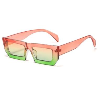 Imagem de Óculos de sol vintage com armação plana, feminino e masculino, da moda (veja a foto)