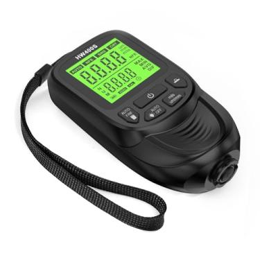 Imagem de Acouto Medidor de Espessura Tinta Medidor de Tinta Automotiva Medidor de Espessura de Revestimento Digital Com Alta Definição LED Display 0-2000um Faixa para Medir o Revestimento (Preto)