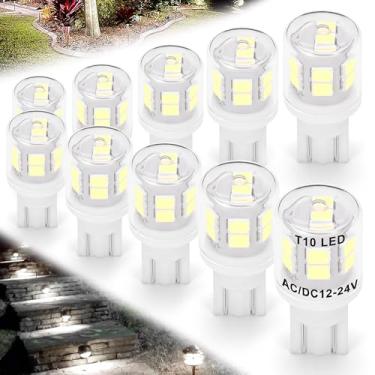 Imagem de Lâmpadas LED 12V T5 T10 Base de Cunha 2 Watt Substituir Lâmpadas Incandecentes 11W 18W 300lm 6000K Luz do Dia Branca 194 921 Lâmpada LED para RV Camper Barco Marinho Teto Cúpula Paisagem Escada