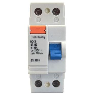 Imagem de Interruptor Diferencial Residual Bipolar Idr 63a 100ma 240v - Digital 