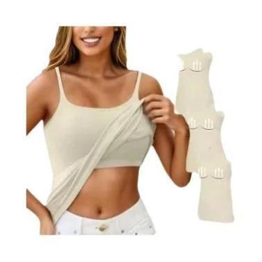 Imagem de Top Feminino Acolchoado Com Alças Finas, Modal, Com Sutiã Embutido Aju