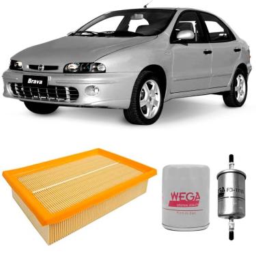 Imagem de Kit Filtro Ar Óleo Combustível Brava 2000 A 2003 Gasolina