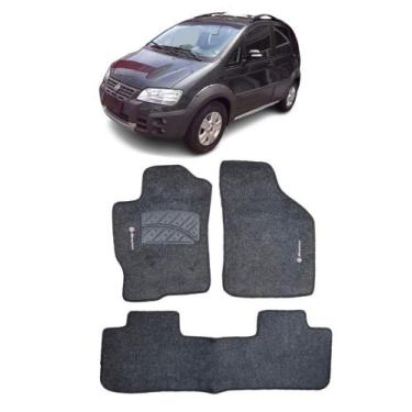 Imagem de Jogo Tapete Carpete Fiat Idea Adventure 2007 a 2014 Com Logo Bordado G