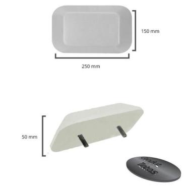 Imagem de TACHÃO SINALIZAÇÃO - CONDUZ TINTAS - CEGO CORPO BRANCO - 250x150x50MM