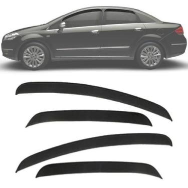 Imagem de Calha de Chuva Esportiva Fiat Linea 2008 Até 2015 4 Portas Fumê - EcoF
