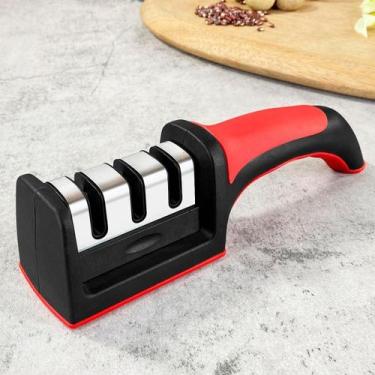 Imagem de Amolador Afiador De Faca Profissional Com 3 Afiadores Inox - Relet