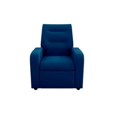 Imagem de Poltrona Do Papai Reclinável Classic Matrix Suede Azul