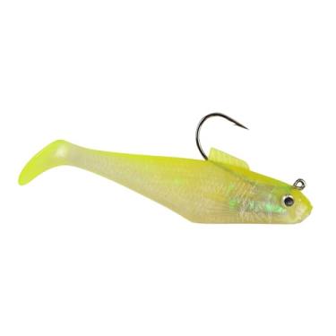 Imagem de Berkley Isca de pesca PowerBait Pre-Rigged Swim Shad, Chartreuse Shiner, 5.1 cm | 5 cm, aroma e sabor irresistíveis, perfil realista, pronto para pescar, ideal para robalo, walleye, lúcio e mais