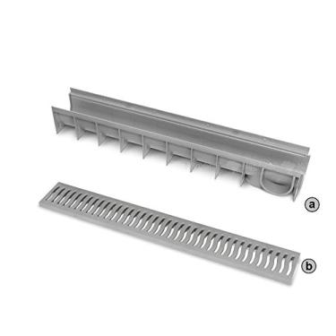 Imagem de CALHA P/PISO C/GRELHA 100 X 15 X 15CM