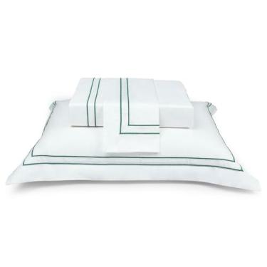 Imagem de FRONHA PREMIUM HARMONIOUS GREEN - CETIM 300 FIOS - 50X90