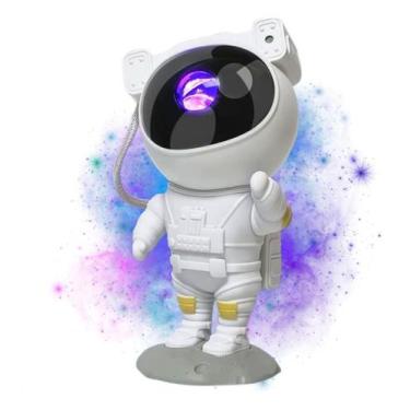 Imagem de Projetor Galáxia Luminária Astronauta Luz Com Cúpula Cristal - Luminar