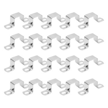 Imagem de LC LICTOP Braçadeira de tubo quadrado, correia de tubo em forma de U de 2,08 x 0,88 polegadas, aço inoxidável 304, suporte de amarração de poste de cerca de deck para conduíte, sistema de pumbing