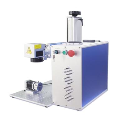 Imagem de Máquina de marcação a laser de fibra HUNST Raycus 50W, gravadora de metal em aço inoxidável para marcação de metal (Raycus 50W 69Rotary)