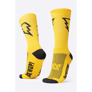 Imagem de Meia HUPI Raio Amarelo/Preto, Cor: AMARELO