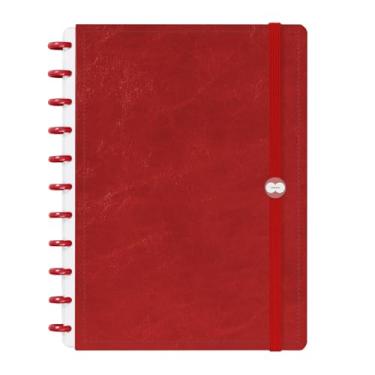 Imagem de Caderno De Disco ISCOOL Inteligente G Touch Couro Vermelho
