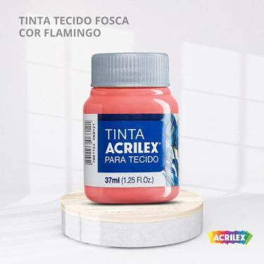 Imagem de Tinta para tecido fosca com 37ml cor flamingo - ACRILEX