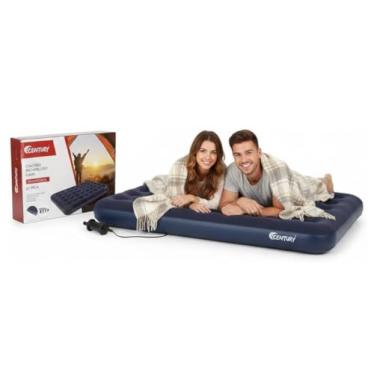 Imagem de Colchão Inflável Casal Century, Azul, para Viagem e Acampamento