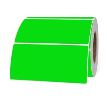 Imagem de Etiquetas de codificação de cores retangulares verdes de 7,6 cm x 3,8 cm - Adesivos de código de cor quadrado adesivo permanente para movimento, organização de inventário, adesivos de férias 500 peças por rolo.