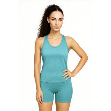 Imagem de Regata Nadador Feminina Dryfit Fitness Academia - Ast Store, M, Azul