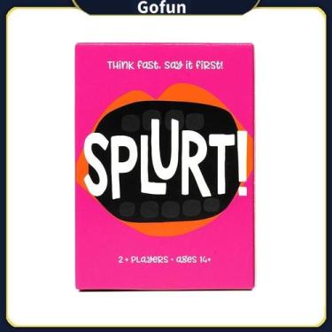 Imagem de Jogo de tabuleiro de cartas Splurt Think Fast for Family Party Game