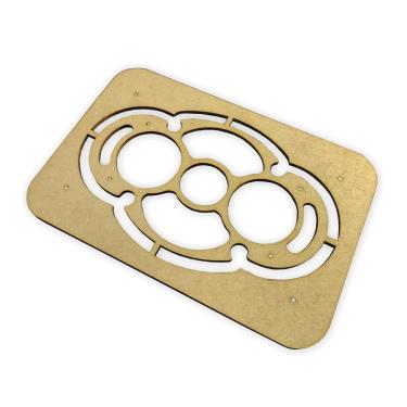 Imagem de Molde Guia Fabricação Petisqueira Bandeja Carne Alça Tupia